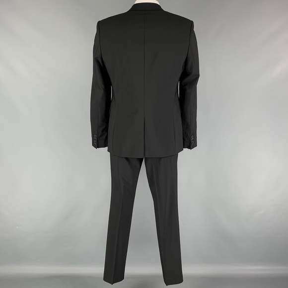 HUGO by HUGO BOSS Size 44 Black Virgin Wool Notch Lapel Suit - Picture 3 of 10